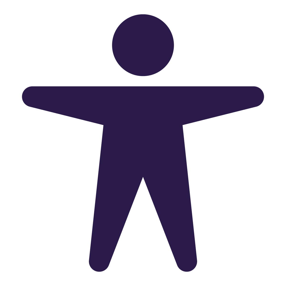 Accessibility statement icon purple colour